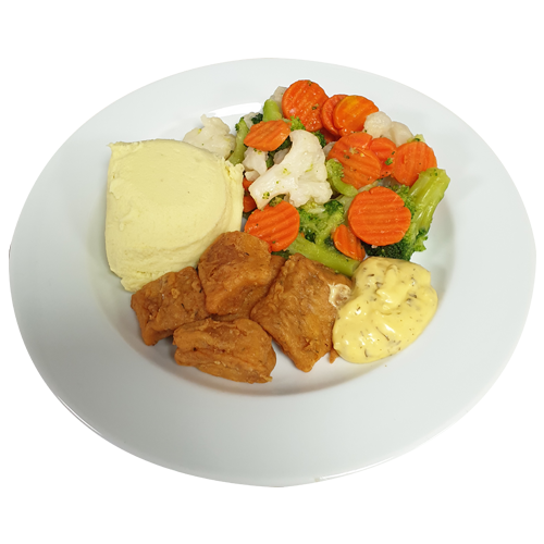 Kibbeling Hollandaise  saus Koninginnemelange Aardappelpuree(natrium/zoutarm)